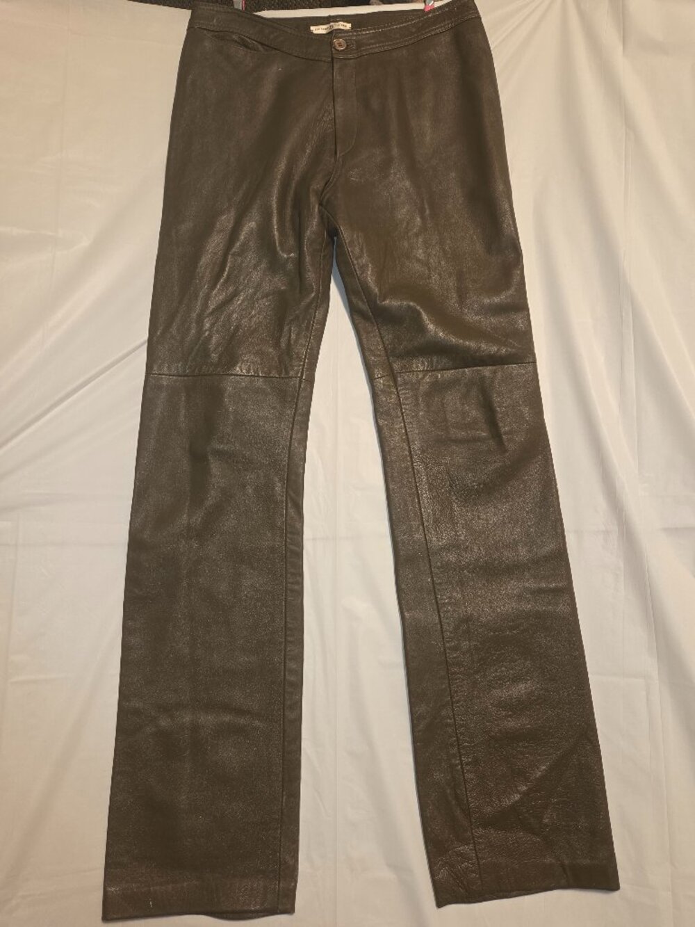 Eduardo Lucero Olive Brown Genuine Leather Pants M